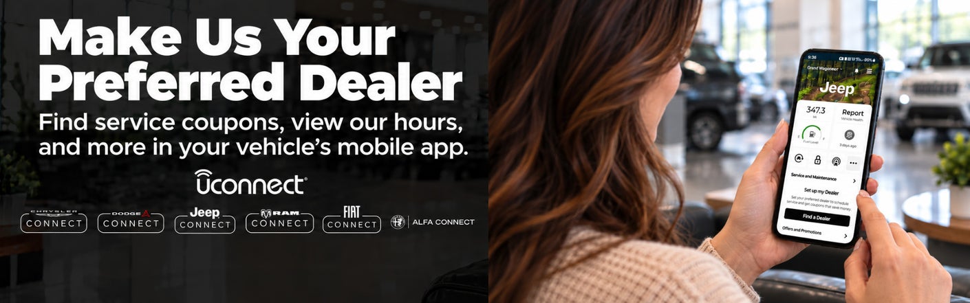 uconnect® make us your preferred dealer | Frontier Motor Co. CDJR in El Reno OK