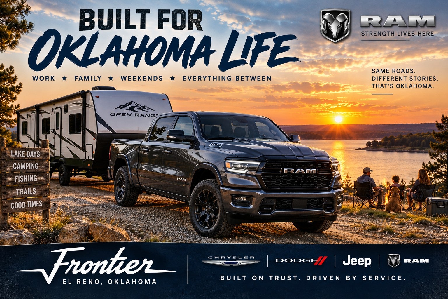 New Ram 1500 truck at Frontier CDJR in El Reno, Oklahoma
