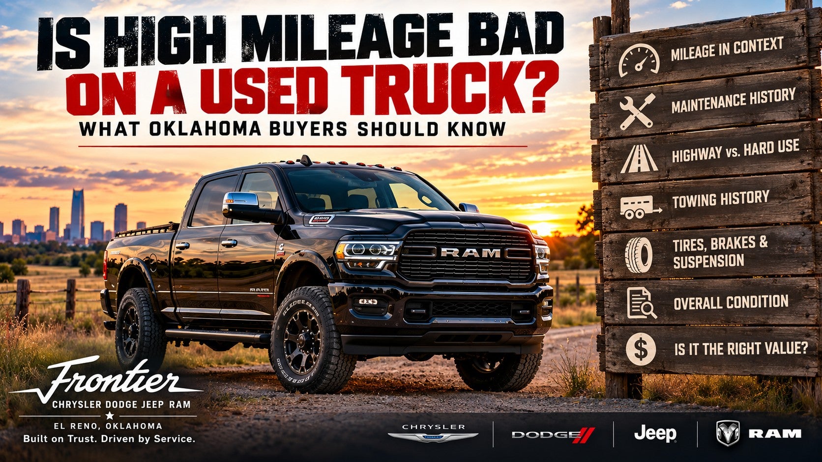 High mileage used truck buying guide for Oklahoma shoppers at Frontier CDJR in El Reno